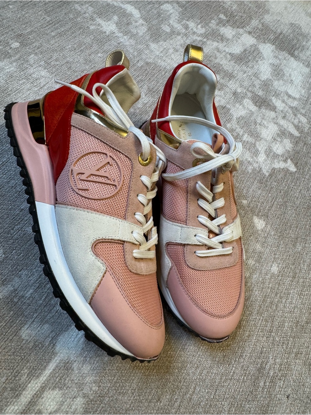 Louis Vuitton Pink and Gold Women's LV Runner Sneakers - Picture 3 of 5
